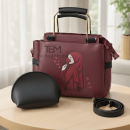 Handbag Set with Strap and Makeup Pouch