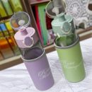 Rosa Flowery Glass Water Bottle – 300ml (Eco-Friendly & Leak-Proof)