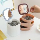 360° Rotating Jewellery Organiser with Built-in Mirror