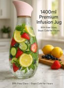 Hard Glass Water Jug with Lid